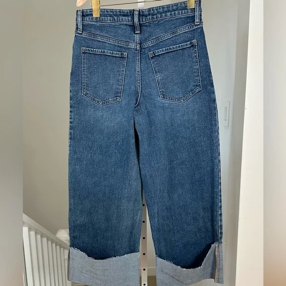 NWT Banana Republic Wide Leg Crop Cuffed Jeans Size 28/6 - Picture 6 of 11